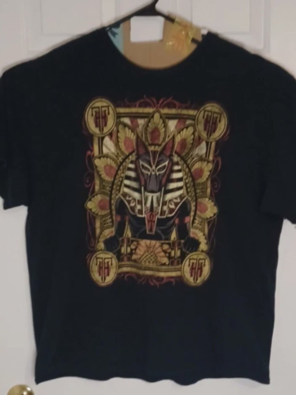 Tony Hawk Mens XXL T Shirt Black Egyptian Anubis Ankh Graphic Short Sleeve